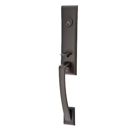 Emtek Flat Black Handleset 4825HLOUS19LH 4825HLOUS19LH